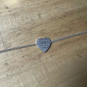 Tiffany & Co. Silver Heart Pendant Bracelet